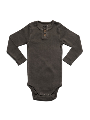 Organic Vintage Bodysuit L/s - Slate