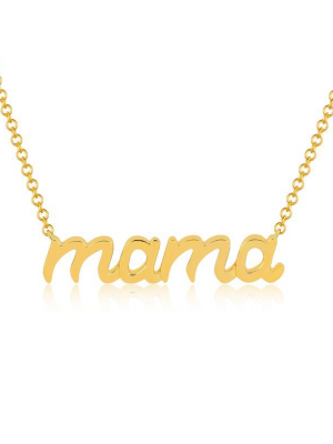 Ef Collection Script Gold Mama Necklace