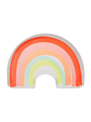 Neon Rainbow Plates (x 12)