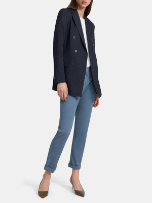 Double-breasted Blazer In Good Linen