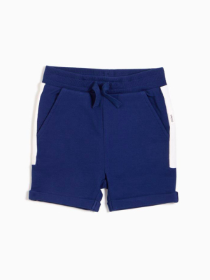 Miles Infant Track Shorts - Blue