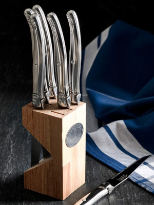 Laguiole Jean Dubost 6-piece Steak Knife Block Set