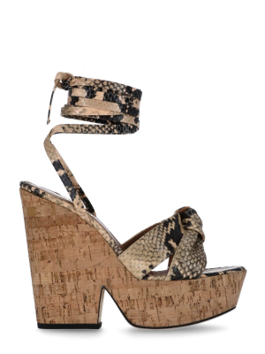 Paris Texas Embossed Platform Sandals