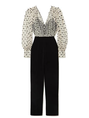 Bernadette Jumpsuit In Cream And Black