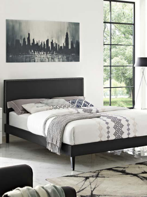 Macey King Platform Bed With Squared Tapered Legs