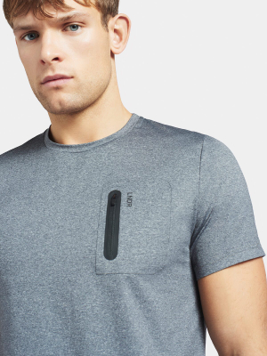 Zip Tech Tee Charcoal Marl