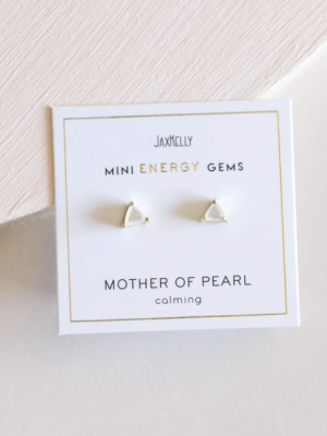 Mother Of Pearl Mini Gem Studs