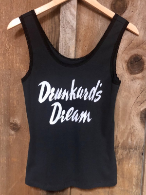 Drunkards Dream Lace Tank Blk/wht