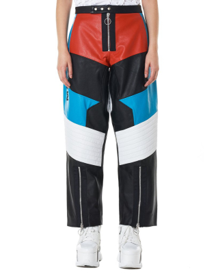 Colorblock Biker Trouser (tr0097-lth-multi)