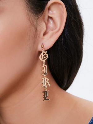 Girl Graphic Drop Earrings