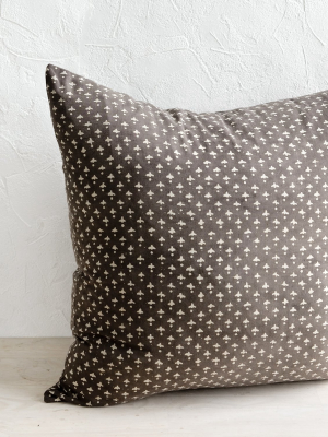 Dot Cross Block Print Pillow