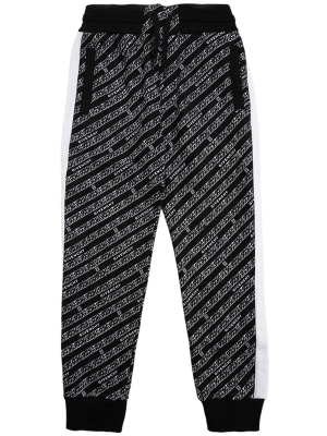 Givenchy Kids Chain Logo Print Track Pants