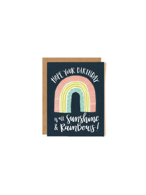 Sunshine Rainbow Birthday Card - One Canoe Two