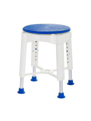 Rotating Bath Stool With Tray Blue - Evekare