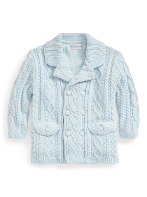 Aran-knit Cotton Coat