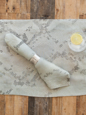 Python Print Linen Placemat - Set Of 4