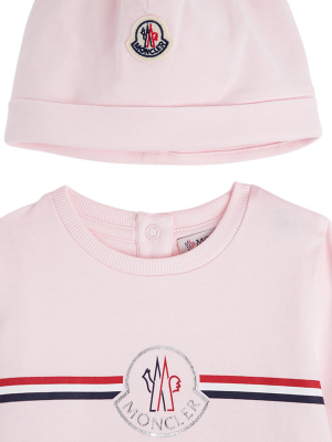 Moncler Enfant Logo Patch Two-pice Onesie Set