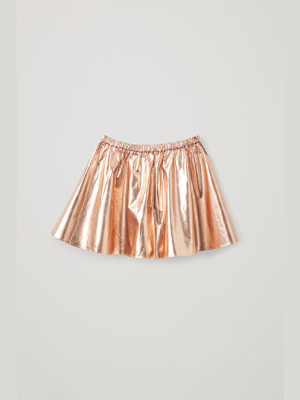 Metallic Cotton Skirt