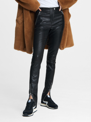 Simone Pant - Leather Moto