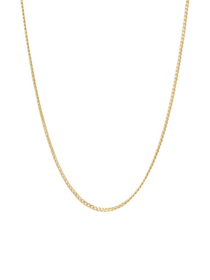 14k Gold Extra Small Curb Chain Necklace