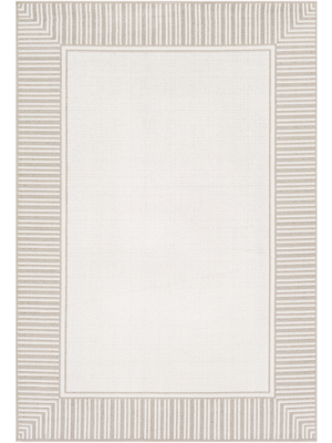 Alfresco Rug In Taupe & White