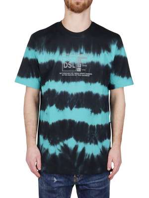 Diesel Tie-dye Striped T-shirt