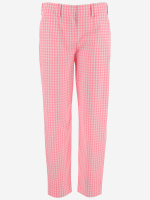 Balmain Gingham Print Trousers