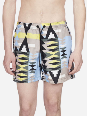 Marcelo Burlon County Of Milan Geometric Printed Swimming Shorts