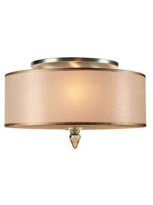 Luxo 3 Light Drum Shade Flush Mount