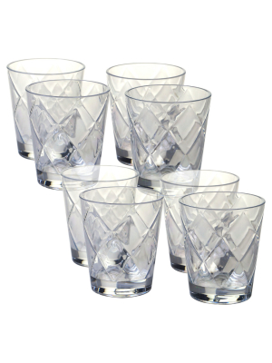 Certified International Diamond Acrylic Tumblers 15oz - Set Of 8