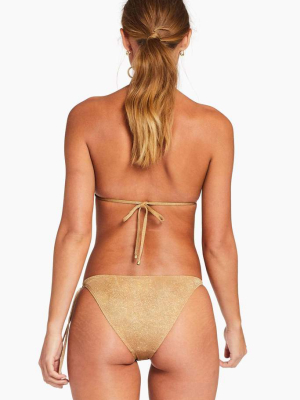 Vitamin A Golden Glow Metallic Elle Tie Side Bottom