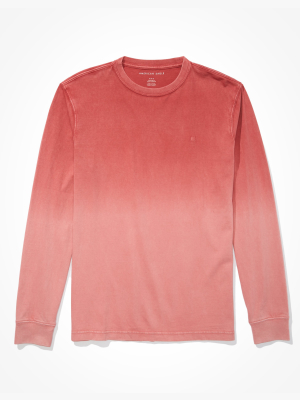 Ae Super Soft Dip-dye Long Sleeve T-shirt