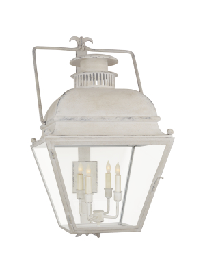 Holborn Large Bracketed Wall Lantern In Old White With Clear Glass