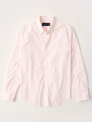 Moisture Wicking Long-sleeve Button-up