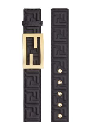 Fendi Ff Logo Embossed Buckle Belt