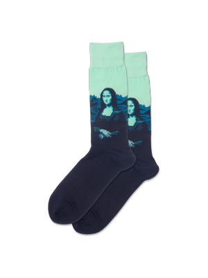 Men's Mona Lisa Pop Crew Socks