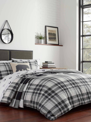 Eddie Bauer Coal Comforter & Sham Set Chrome