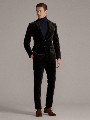 Gregory Tartan Velvet Formal Trouser