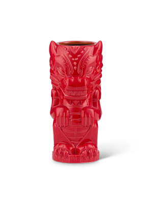 Beeline Creative Geeki Tikis Red Dragon Fantasy Mug | Ceramic Tiki Style Cup | Holds 17 Ounces