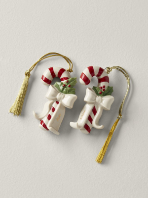 Forever Friends Candy Cane 2-piece Ornament Set