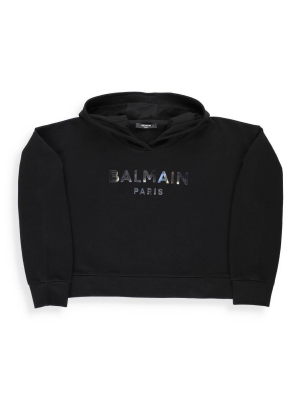 Balmain Kids Logo Printed Hoodie