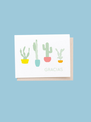 Gracias Cactus Card