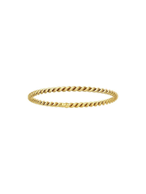 14k Gold Filled Twisted Band Ring