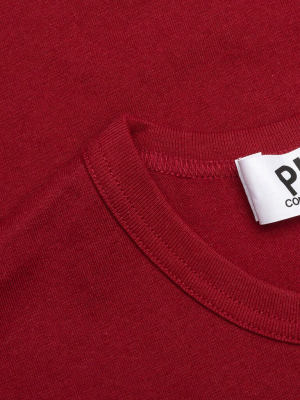 Comme Des Garcons Play Double Hearts T-shirt - Maroon