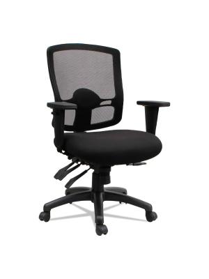 Alera Etros Series Mid-back Multifunction With Seat Slide Chair Black Et4217