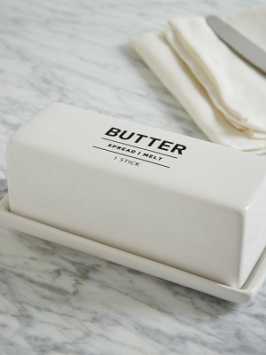 Utility Butter Dish - White
