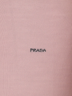 Prada Logo Turtleneck Knit Jumper