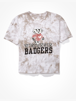 Tailgate Women's Wisconsin Badgers Tie-dye T-shirt