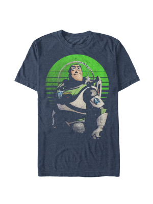 Men's Toy Story Distressed Buzz Lightyear Pose T-shirt