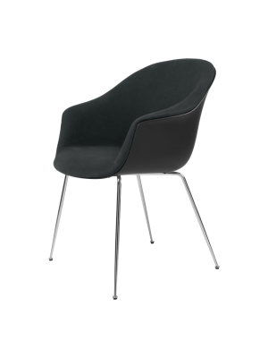 Bat Dining Chair - Chrome Conic Base - Front Upholstered